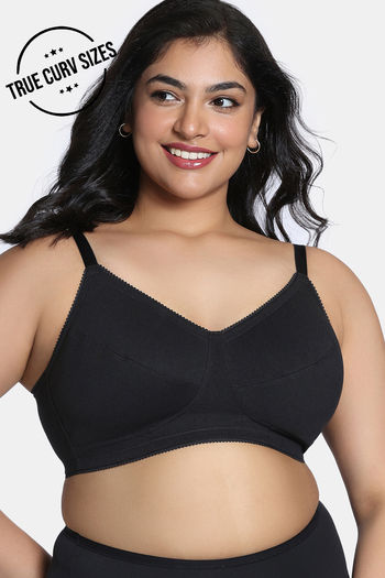 Buy Zivame True Curv Beautilful Basics Double Layered Non Wired Full Coverage Super Support Bra - Tap Shoe